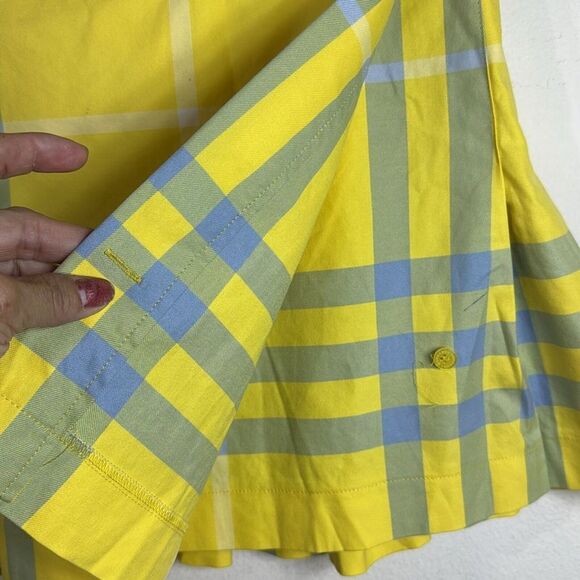 (K2) Burberry Golf Check Print Mini Skirt, Women's Size 8 - Picture 5 of 13